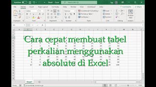 Unduh Cara Cepat Membuat Tabel Perkalian Menggunakan Absolute Di Excel