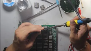 Repair hashboard s17pro.(soldering heatsink)