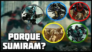 Transformers que desapareceram dos filmes - Porque sumiram? Saiba os motivos!