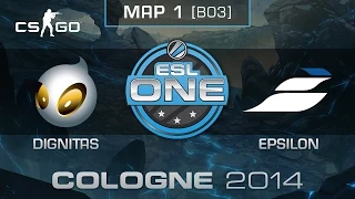 Dignitas vs. Epsilon (Map 1) - ESL One Cologne 2014 - Quarterfinals - CS:GO