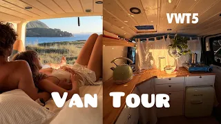 Campervan Tour VW T5 Selbstausbau | bestes Off-Grid Raumkonzept für wenig Platz 🚐🌳🗺️