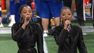 chloe halle bailey sing america the beautiful super bowl liii nfl pregame