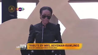 Tribute by Nana Konadu Agyeman-Rawlings, read by Amina Agyeman-Rawlings
