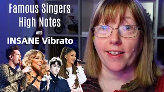 Vocal Coach Reacts to Famous Singers High Notes with INSANE VIBRATO