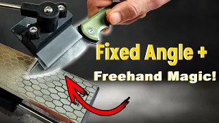 Is The Struggle Finally Over? A Freehand/Fixed angled Knife Sharpener!!  Sharpworx Review