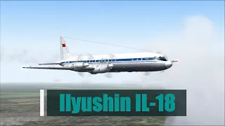 Ilyushin IL-18 in flight | Soviet Aviation