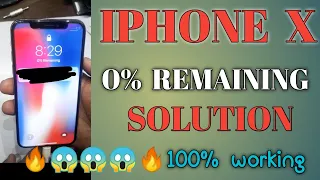 0% Remaining  Battery Solution in IPHONE X