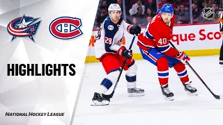 NHL Highlights | Blue Jackets @ Canadiens 11/12/19