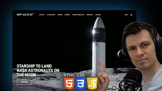 Spacex clone with HTML, CSS and JS (tutorial for beginners)