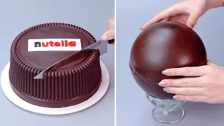 So Yummy NUTELLA Chocolate Cake Decorating Ideas | Fancy Cake  Hack |  Perfect Chocolate Cake