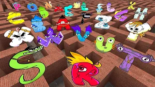 SUPER ALPHABET LORE FAMILY (A-Z) FULL VERSION IN MAZE - Garry's Mod