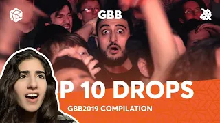 TOP 10 DROPS 🔥 | GRAND BEATBOX BATTLE 2019 | REACTION | CHRISMEELOVE)