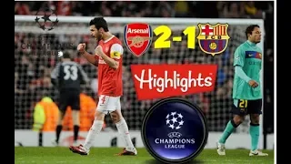 WENGER HIGHLIGHTS: ARSENAL 2-1 BARCELONA  (English Commentary)