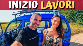 INIZIAMO I LAVORI SUL NOSTRO NUOVO MINI-MINIVAN 🌎 Vlog Camperizzazione Piaggio Porter