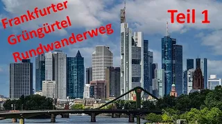 Frankfurter Grüngürtel Rundwanderweg. Teil 1 Stadtwald Parks und Skyline.