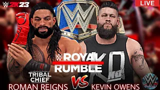 WWE 2K22 - ROMAN REIGNS VS KEVIN OWENS ROYAL RUMBLE 2023 || MATCH GAMEPLAY 2023 | WRESTLING R