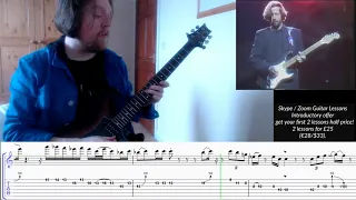 Eric Clapton - Worried Life Blues Live Guitar Solo Tab Transcription/Lesson.