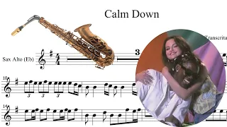 Partitura Sax Alto - Calm Down (Rema, Selena Gomez)