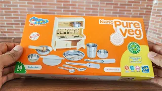 Unboxing Miniature Steel Full Kitchen Set Collection | Toy Cooking set | Kitchen Set Toy | Review 03