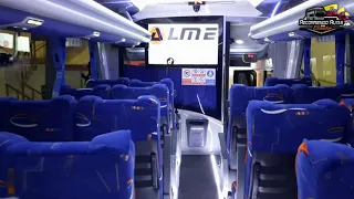 Nuevos buses en carrocerías ALME cita express 44 y flota pelileo 3n proceso en chasis hino AK