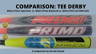 Bat Comparison: Miken Primo Supermax vs. Miken Primo Balanced vs. Miken KP23 (all 2020 ASA)