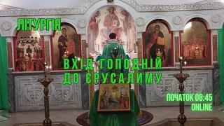 Літургія свята Входу Господнього до Єрусалиму (28 квітня)