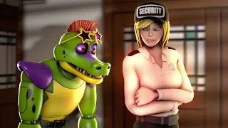 Chica Fights Monty? ... | FNAF SECURITY BREACH....