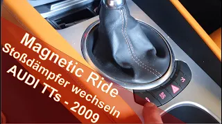 Audi Magnetic Ride Stoßdämpfer hinten im TT / TTs 8J austauschen und Wagen aufbocken