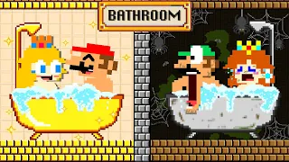 Mario and Luigi Challenge Poor vs Rich Bathroom | Super Mario Bros Animation