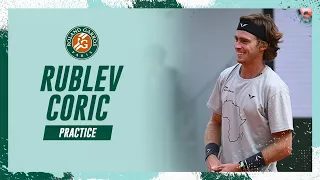 Andrey Rublev / Borna Coric - Practice | Roland-Garros 2023