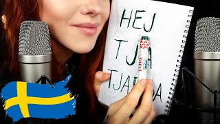 ASMR 💤 FALL ASLEEP IN CLASS 🇸🇪 Learn Swedish #1 Hi, how are you? (both polite and cool 😎)