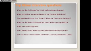 Top Obiee interview questions