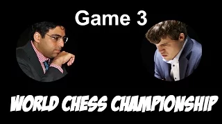 World Chess Championship 2014 - game 3 - Vishy Anand vs Magnus Carlsen (FIDE)