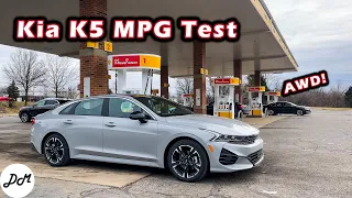 2022 Kia K5 AWD – MPG Test | Real-world Highway Range and Fuel Economy