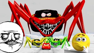 Super Escapes from Giant Monsters | Lightning McQueen's vs Monsters |  BeamNG.Drive