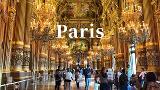 [4K]🇫🇷 Paris Walk: Palais Garnier Opera House🏛️ Place de la Concorde, Pont Alexandre III💕 2022