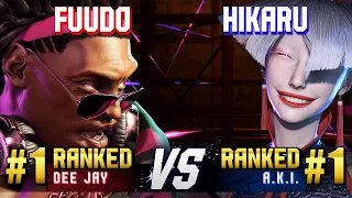 SF6 ▰ FUUDO (#1 Ranked Dee Jay) vs HIKARU (#1 Ranked A.K.I.) ▰ High Level Gameplay