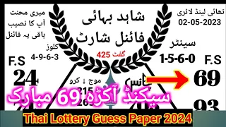 Thai Lottery Guess Paper 2024 | prize bond guess paper Shahid Bhai