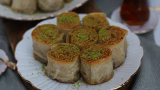 Yufkali Kadayif Sarmasi | Baklava mit Engelshaar und Nüssen | Rezepte für Bayram|Eid