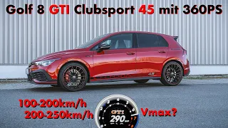 VW Golf 8 GTI Clubsport 45 schneller mit Tuning?