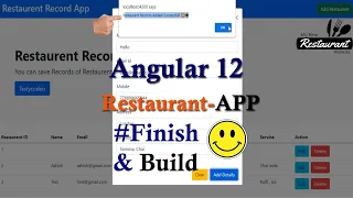 Angular 12 Restaurant Application Project from scratch, Restaurant app in angular, Angular Projects