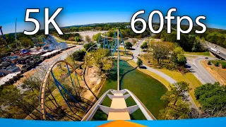Goliath front seat on-ride 5K POV @60fps Six Flags Over Georgia