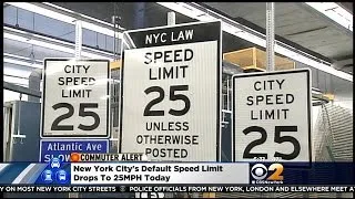 NYC's New 25 Mile Per Hour Speed Limit Takes Effect