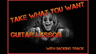 Post Malone & Ozzy Osbourne "Take What You Want"  Guitar Lesson Trailer