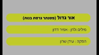 אור גדול - אמיר דדון - שרים קריוקי - בליווי פסנתר (בנות)