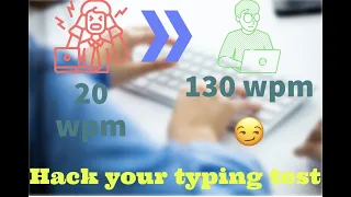 How to CHEAT typing test scores!