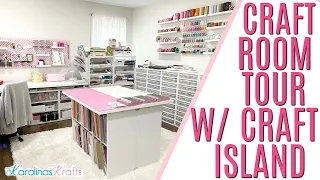 CRAFT ROOM TOUR 2022, Craft Room Tour Organization, Paper Organization etc, Craft Room Island DIY