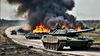 Horrifying Moment, How Ukrainian M1A1 Abrams Destroyed Russian Tank-90sm Troops Near Avdiivka