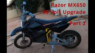 Razor MX650 / MX500 $230 48 Volt Upgrade 1800 watt Brushless Motor 30+ MPH Part2