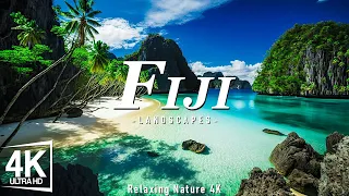 FLYING OVER Fiji 4K UHD - Relaxing Music Along With Beautiful Nature Videos (4K Video HD)